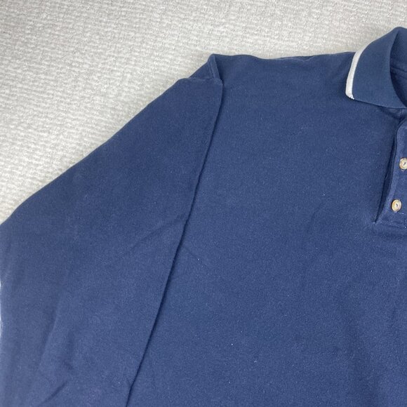 VTG Canada Made Montreal Canadien Mens XL NHL Rugby Polo Bulletin Athletic Navy - Picture 3 of 16